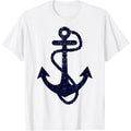 vintage distressed sailing boat nautical grungy navy anchor T-Shirt Made in USA Hoodie, Sweatshirt | GrindPrints.com